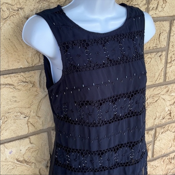 Banana Republic embellished Navy Blue Tank career Small - Picture 9 of 12